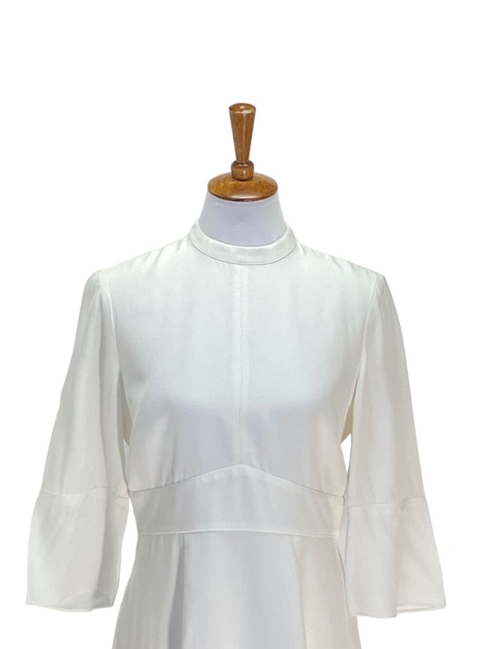 Reiss Midi Dress White Size 6 Graduation White Party Spring Summer Minimalist - Picture 7 of 16
